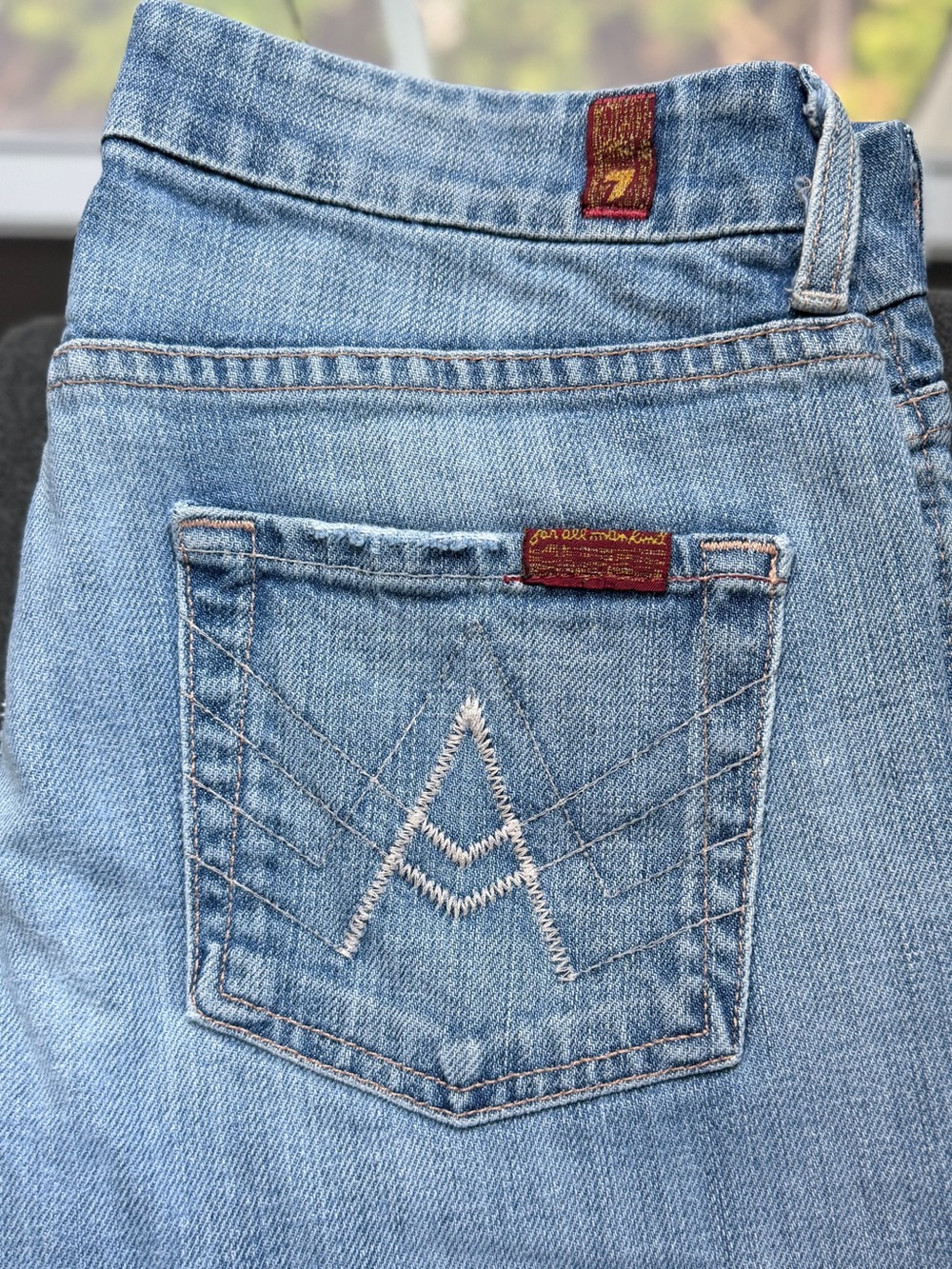 7 For All Mankind Vintage A Pocket Flare Jeans Size 25 USA Y2K